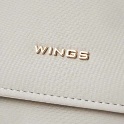 Portfel damski Wings Willow WLL01, 13 x 9 x 2 cm, beżowy