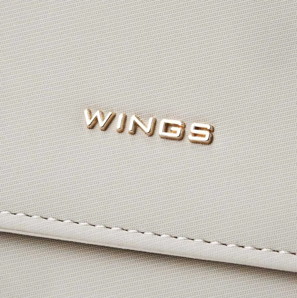 Portfel damski Wings Willow WLL01, 13 x 9 x 2 cm, beżowy