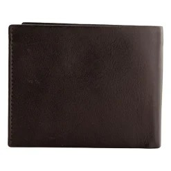 Portfel męski ze skóry bydlęcej Wings, 11 x 13 x 2 cm, RFID, brązowy