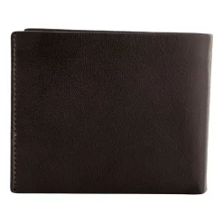 Portfel męski ze skóry koziej Wings, 11 x 13 x 2 cm, RFID, z kieszenią na monety, brązowy