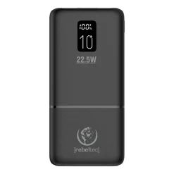 Powerbank Rebeltec P10 LCDPD, 10000 mAh, 22,5 W, czarny