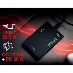 Powerbank Tracer AirMag1, 5000 mAh, czarny