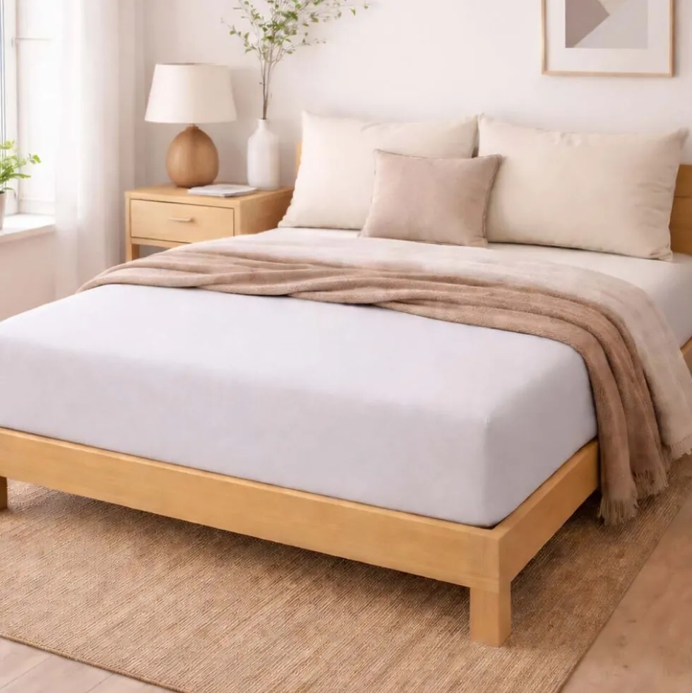 Prześcieradło z gumką 220 x 200 cm Pation Home Nexa, jasnoszare