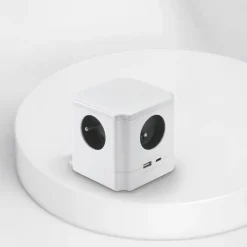 Przedłużacz kostka Hykker, 4 gniazda, USB-A, USB-C, biały