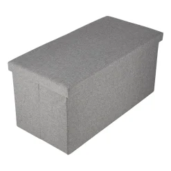 Puf ze schowkiem Smukee Home, 76 x 38 x 38 cm, szary