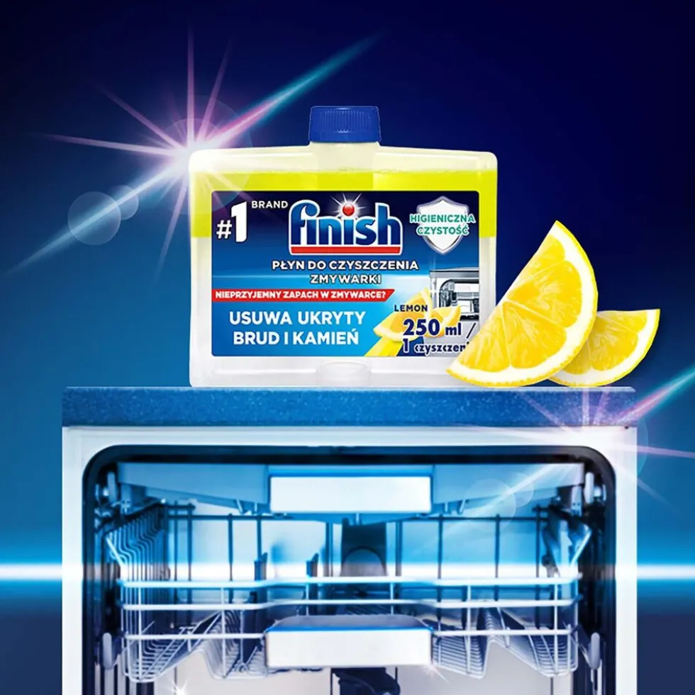 Płyn do czyszczenia zmywarki Finish Lemon, 2 x 250 ml