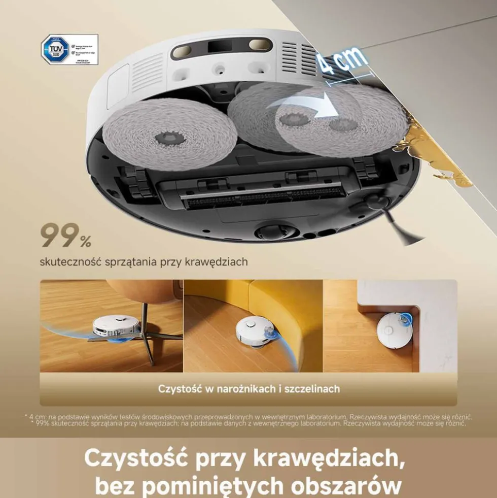 Robot sprzątający Dreame L40 Ultra A, 24 kPa, z funkcją mopowania, biały