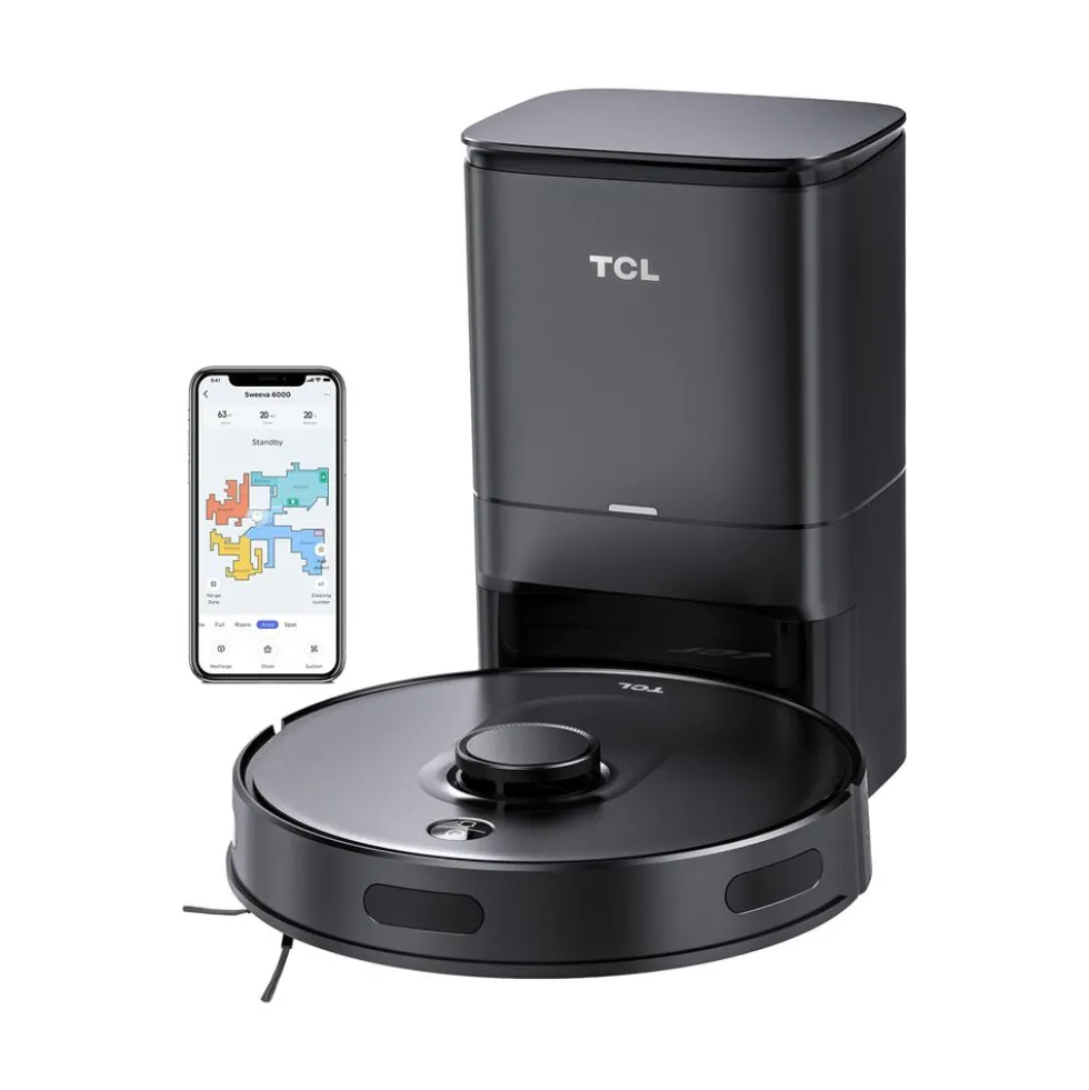 Robot sprzątający TCL Sweeva 6500 Black, 2700 Pa, 4 tryby pracy
