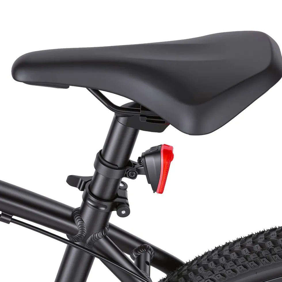 Rower elektryczny MTB Ancheer, 27,5”, czarny z niebieskimi elementami