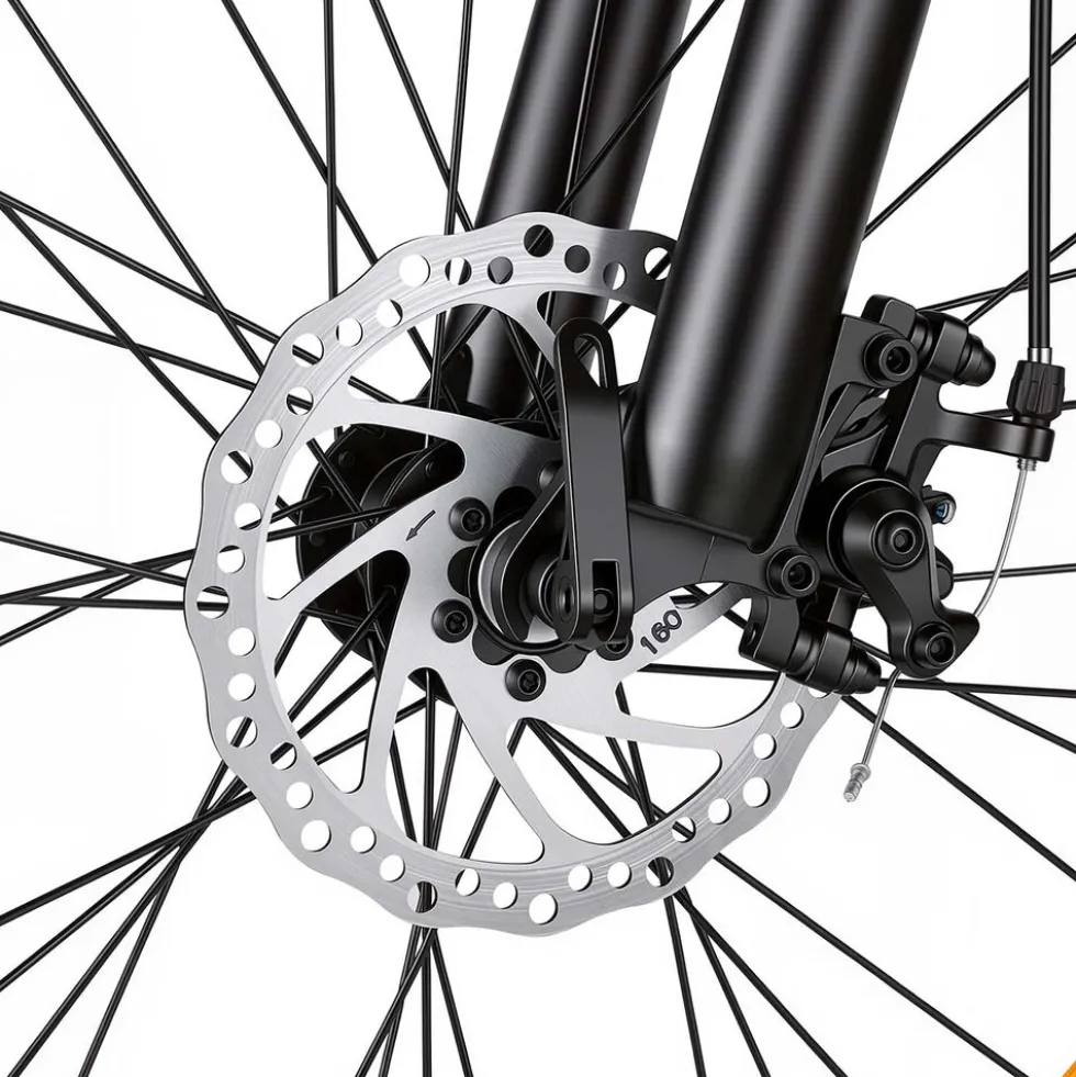 Rower elektryczny MTB Ancheer, 27,5”, czarny z zielonymi elementami