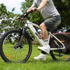 Rower elektryczny MTB Bikfun AMAK00054, koła 26'', biały
