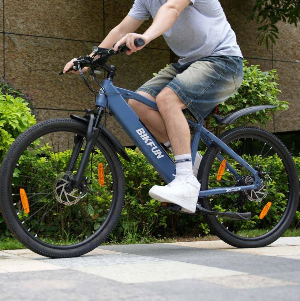 Rower elektryczny MTB Bikfun AMAK00054, koła 26'', niebieski