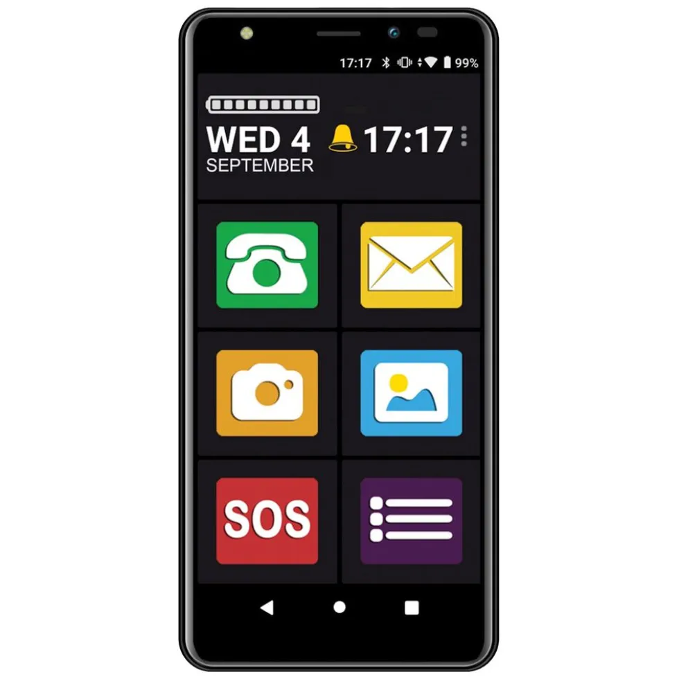 Smartfon Maxcom MS554, 5,5”, dla seniora, czarny