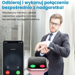 Smartwatch Extralink Lifestyle Watch9, 2 opaski, różowy