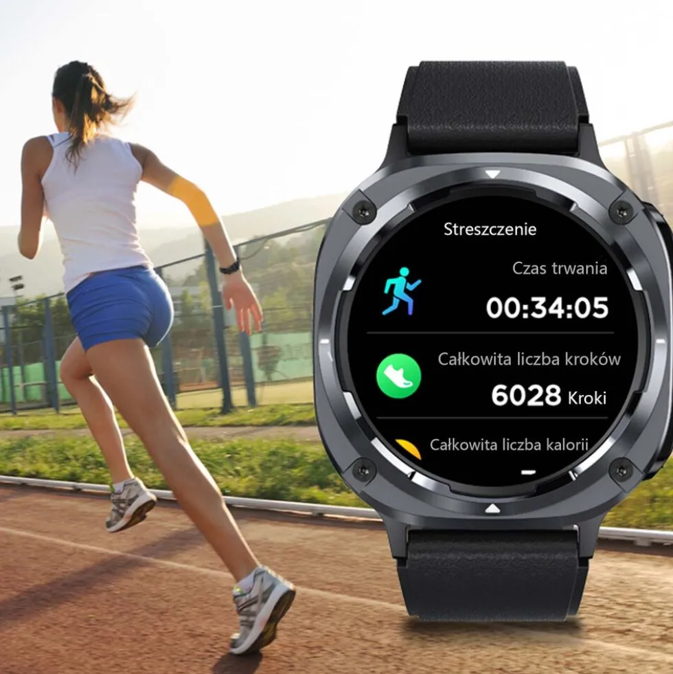 Smartwatch Iutech S90Z, 1,39", wodoodporny, czarny