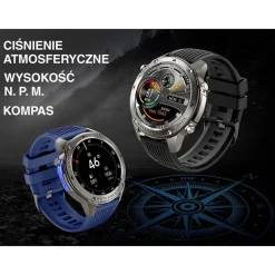 Smartwatch Tracer GP-Fit2, 1,43'', wodoodporny, 2 paski, czarny, granatowy