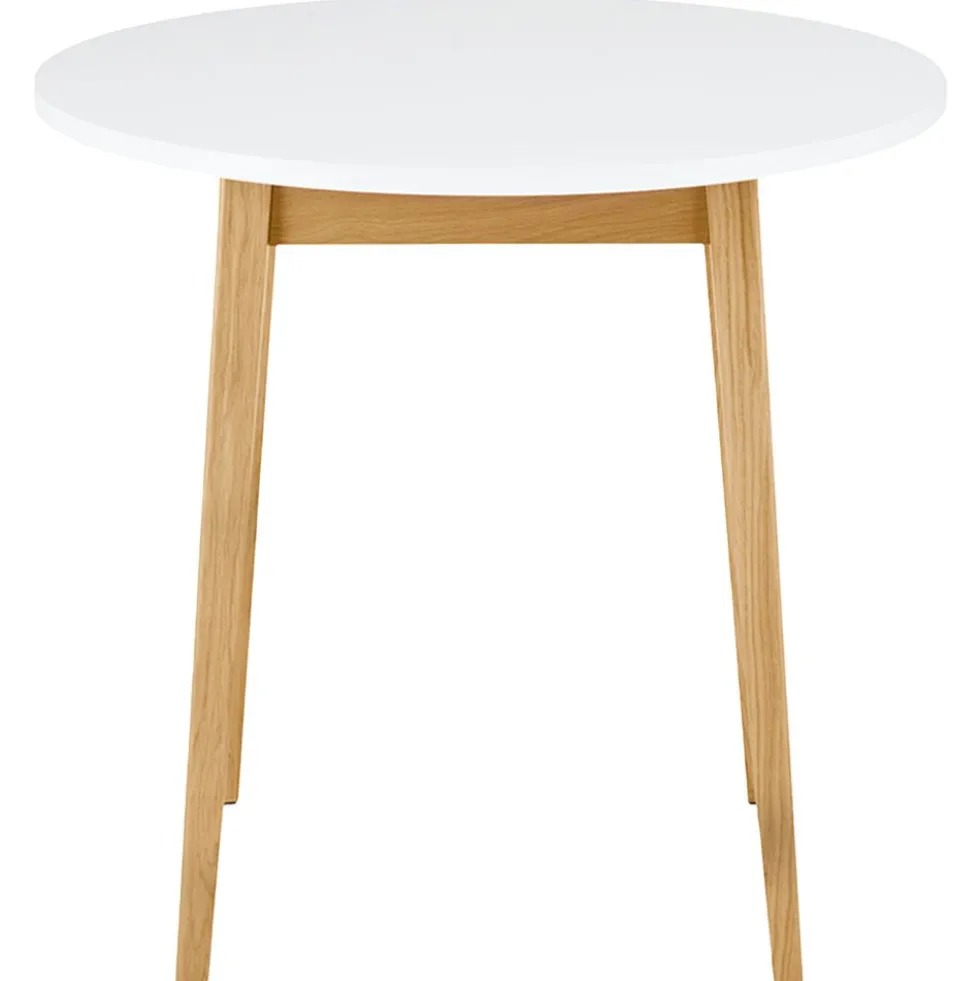 Stół okrągły Frisk, śr. 80 cm, biały