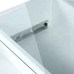 Stolik kawowy 90 x 35 x 60 cm Frisk, z przeszklonym blatem, biały