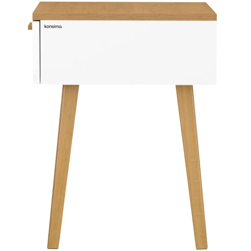 Stolik nocny Frisk 60 cm, biały