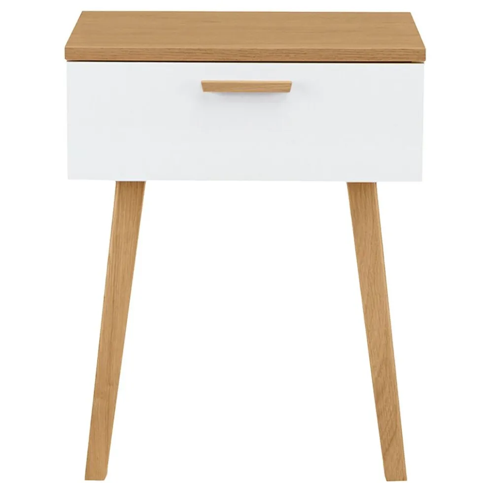 Stolik nocny Frisk 60 cm, biały