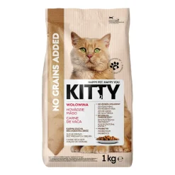 Sucha karma dla kotów Kitty, wołowina, bez zbóż, 6 x 1 kg