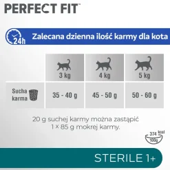 Sucha karma Perfect Fit Sterile 1+, dla dorosłych kotów, 7 kg