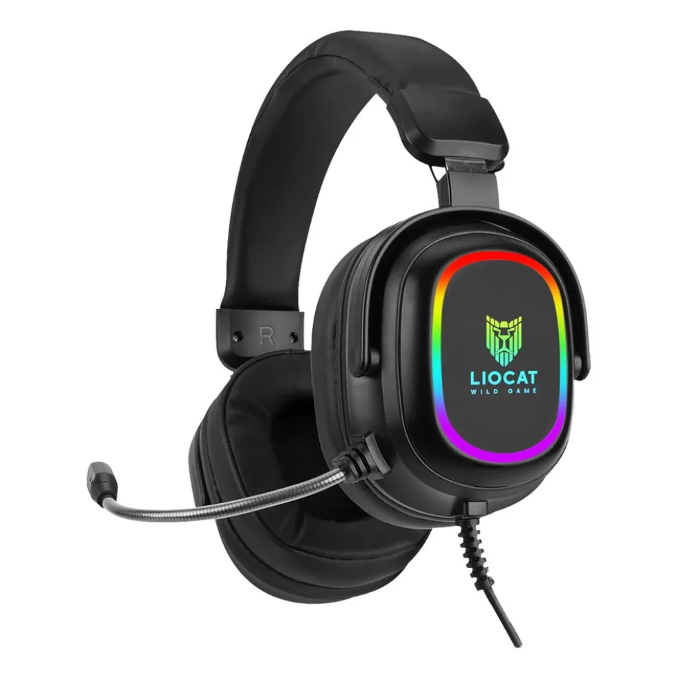 Słuchawki gamingowe Liocat HP 641 C, przewód 1,9 m, czarne