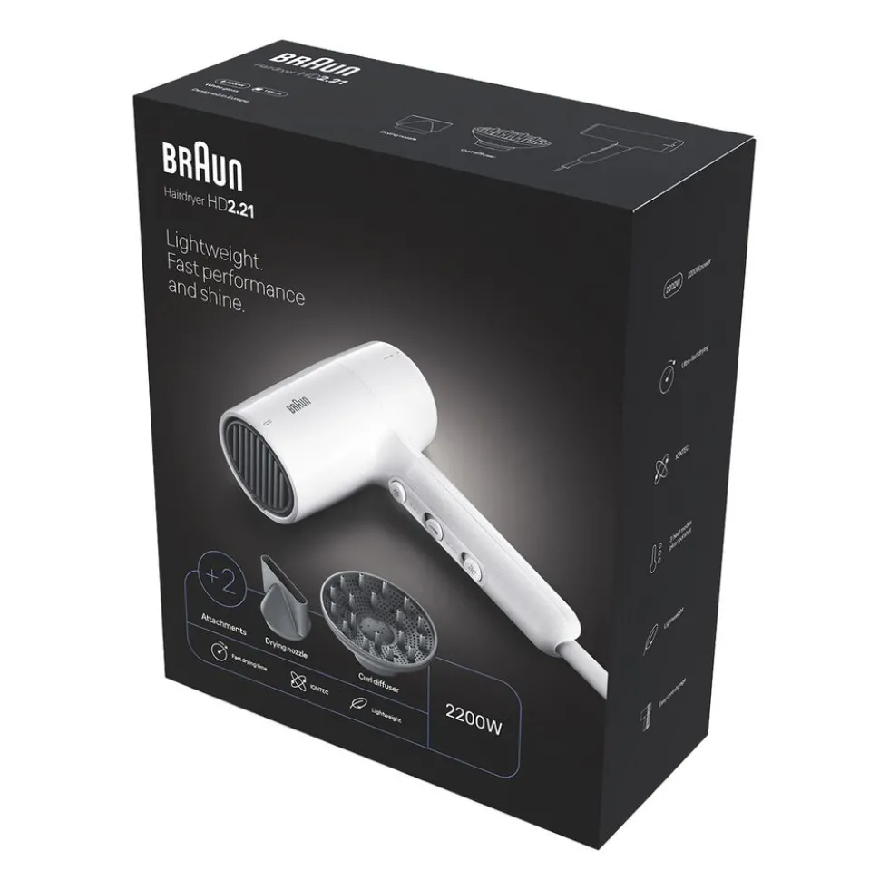 Suszarka Braun HD226E, 2200 W, biała