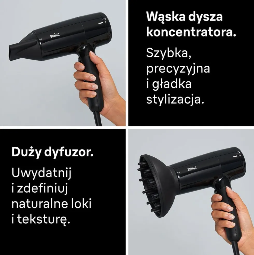 Suszarka Braun HD225E, 2200 W, czarna