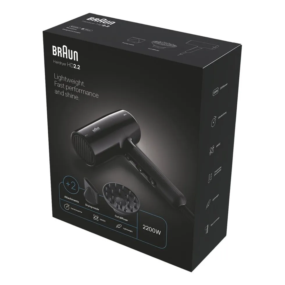 Suszarka Braun HD225E, 2200 W, czarna
