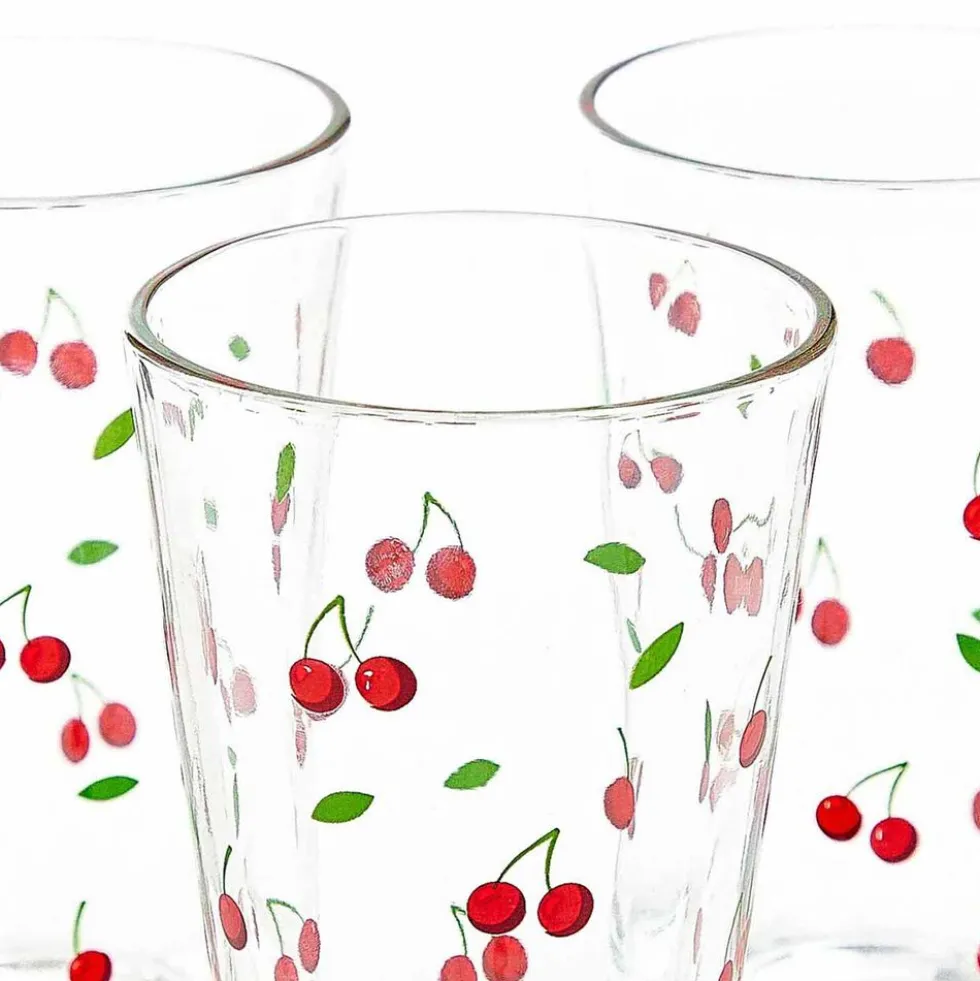 Szklanki Homla Token Summer, 3 sztuki, 300 ml, wiśnie