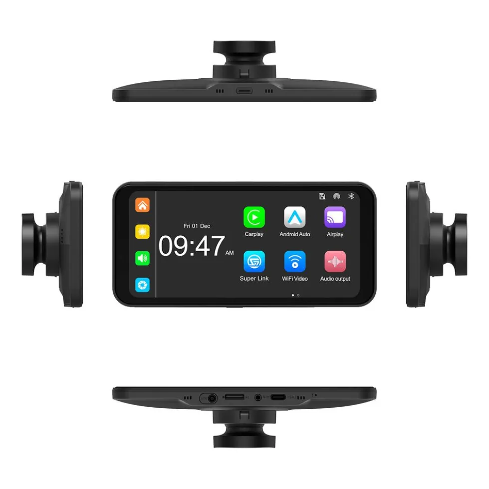 Tablet do auta Android Auto/CarPlay Tracer, 6,25”, 2 kamery przód-tył