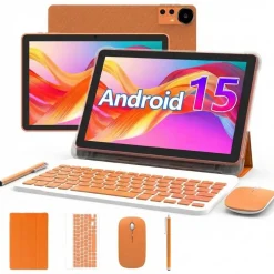 Tablet Extralink CP31 Pro, 10'', 128GB, z etui, klawiaturą, myszą i rysikiem, pomarańczowy