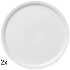 Talerz do pizzy z porcelany MG Home Napoli, 2 szt., 30 cm, biały