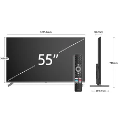 Telewizor 55'' CHiQ M55QN9V MiniLED, Google TV, 4K UHD, szary