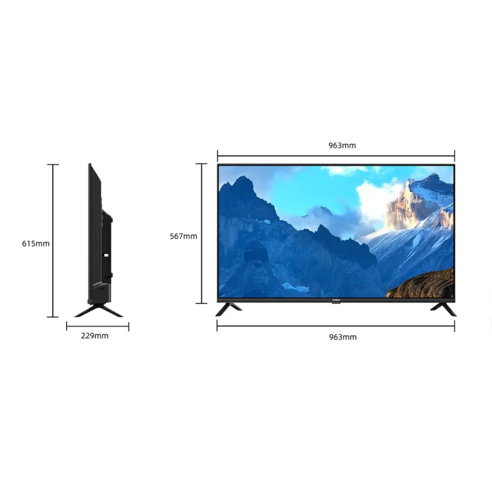 Telewizor 43” CHiQ U43G7LX, bezramkowy, 4K Ultra HD, Android TV