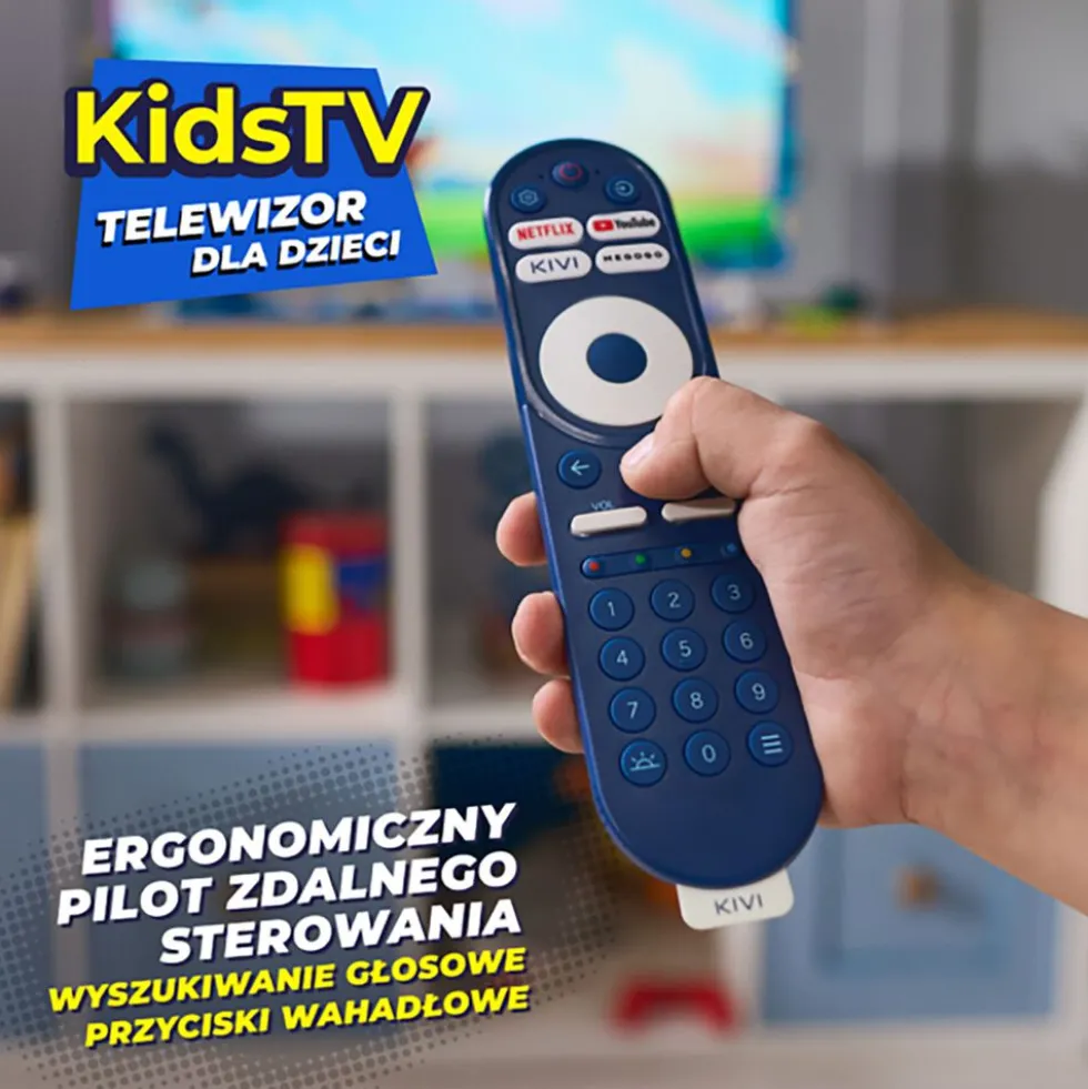 Telewizor dla dzieci 32” KIVI KidsTV, LED, Full HD, niebieski