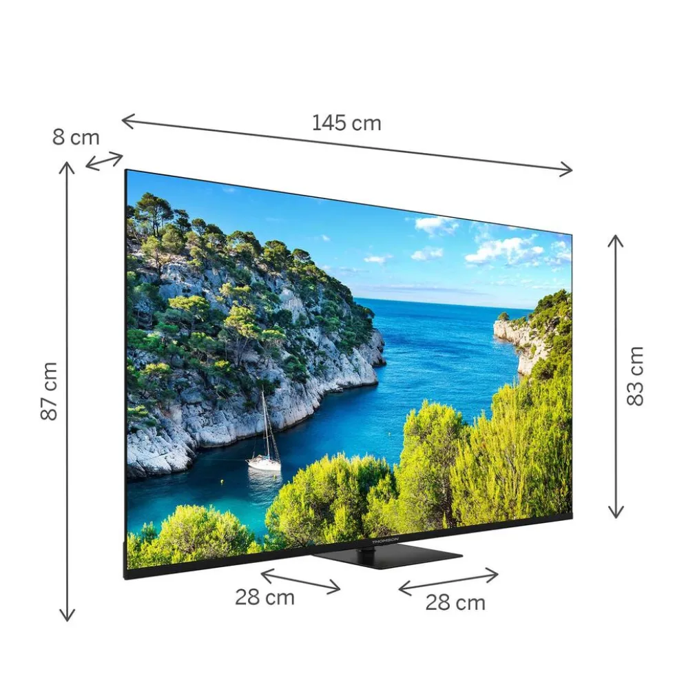 Telewizor 65” Thomson 65UG5C14, Google TV, 4K UHD, bezramkowy
