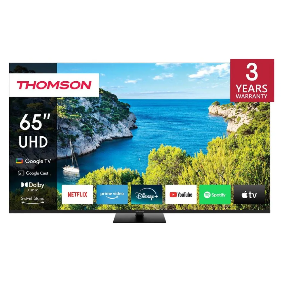Telewizor 65” Thomson 65UG5C14, Google TV, 4K UHD, bezramkowy