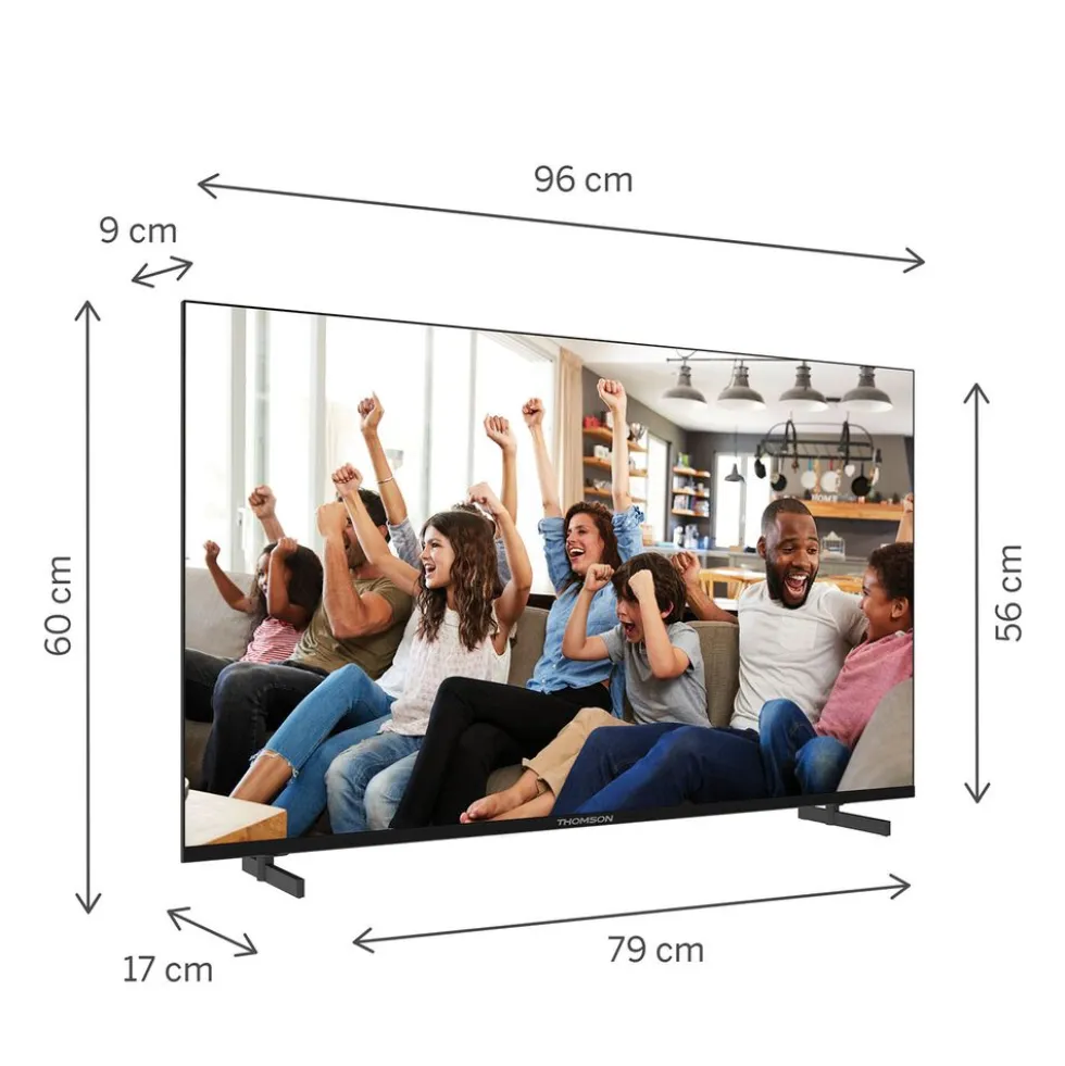 Telewizor 43” Thomson 43UG4S14, Google TV, 4K UHD, bezramkowy