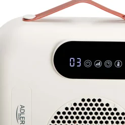 Termowentylator Adler AD 7756, z wyświetlaczem LED i pilotem, beżowy