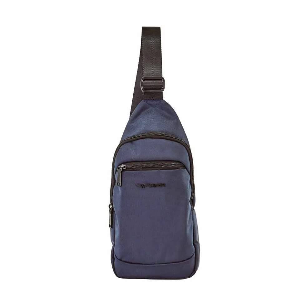 Torba męska crossbody Wings Brant BRT03, 17 x 6 x 35 cm, 3 l, granatowa