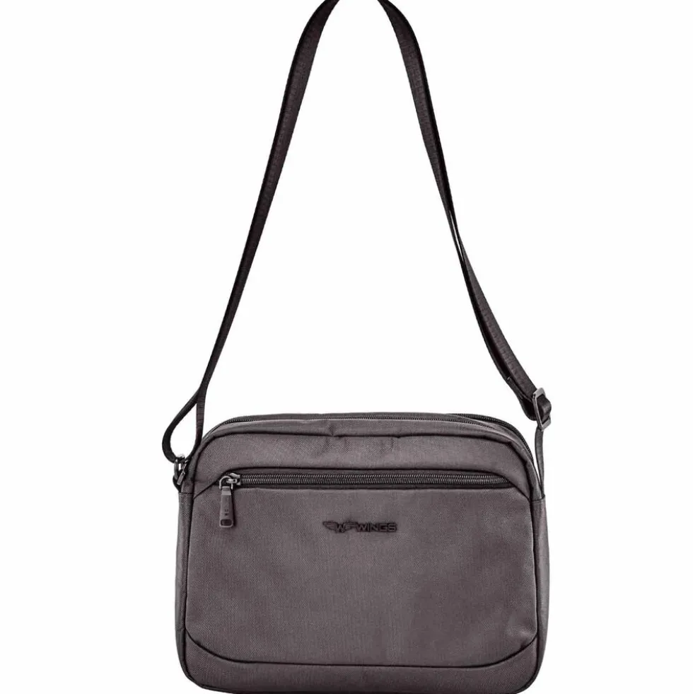 Torba męska crossbody Wings Brant BRT01, 28 x 9 x 21 cm, 5 l, czarna