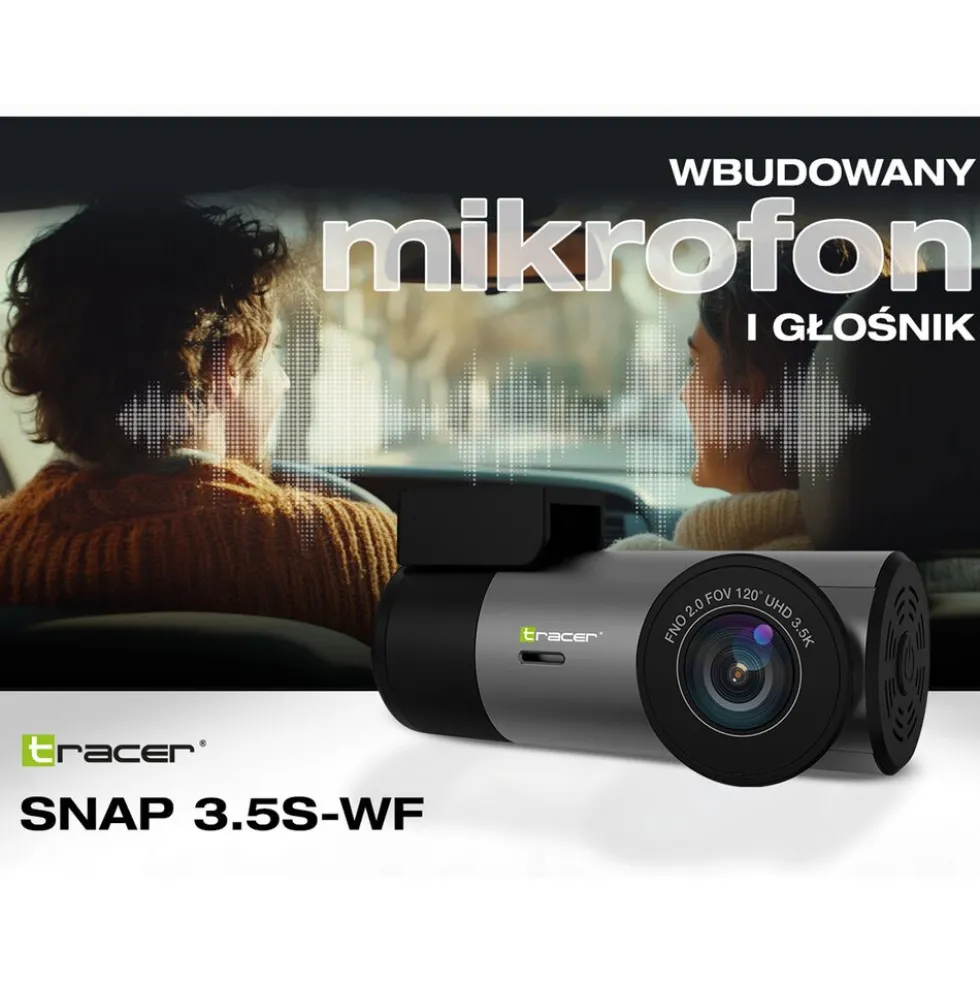 Wideorejestrator Tracer Snap 3.5S-WF, 3,5K, Wi-Fi