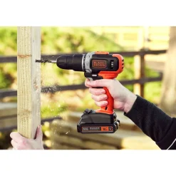 Wiertarka udarowa Black+Decker, z zestawem akcesoriów, 18 V