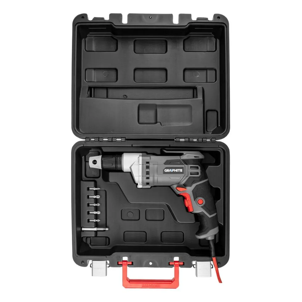 Wiertarko-wkrętarka sieciowa Graphite, 520 W, z walizką
