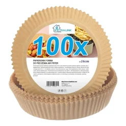 Wkład do frytkownicy beztłuszczowej Extralink, okrągły, papierowy, 16 cm, 100 szt.