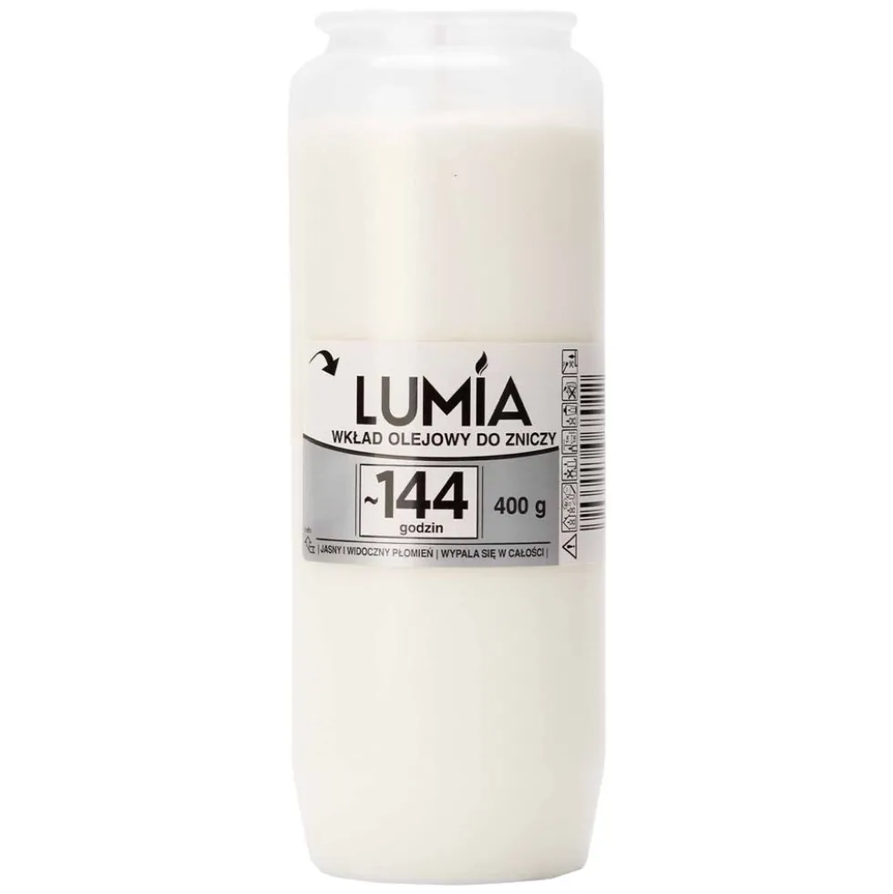 Wkład olejowy do zniczy Lumia, 144 godziny, 400 g, 11 sztuk