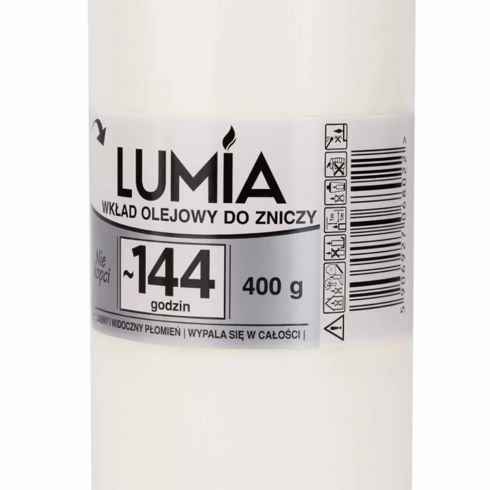 Wkład olejowy do zniczy Lumia, 144 godziny, 400 g, 11 sztuk