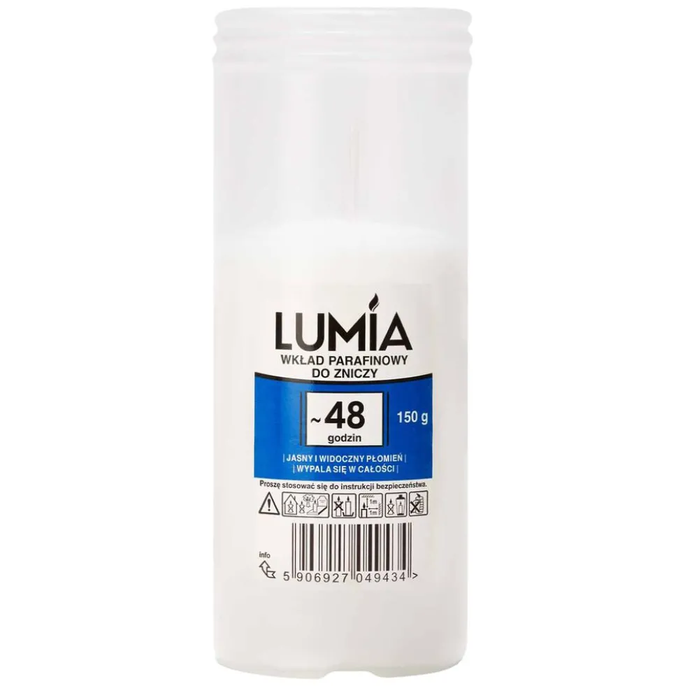Wkład parafinowy do zniczy Lumia, 48 godzin, 150 g, 15 sztuk
